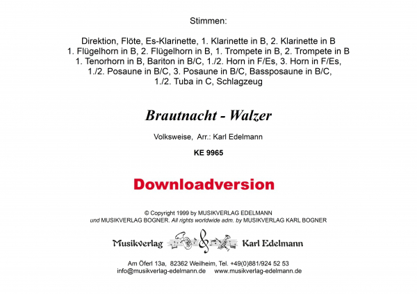 Brautnacht-Walzer - Download